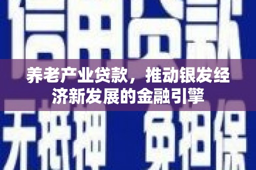 高陵养老产业贷款，推动银发经济新发展的金融引擎