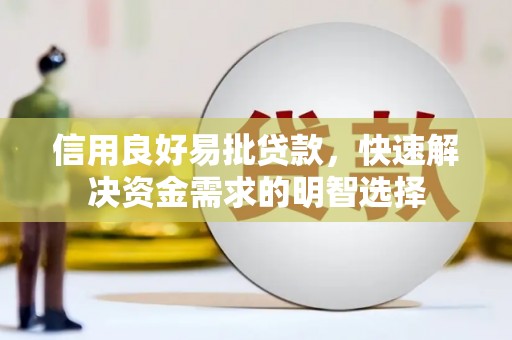 高陵信用良好易批贷款，快速解决资金需求的明智选择