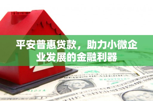 高陵平安普惠贷款，助力小微企业发展的金融利器