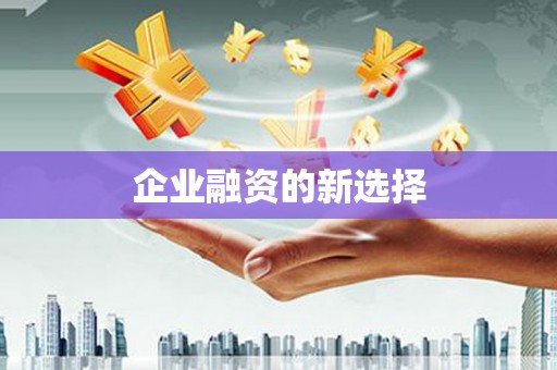 高陵企业融资的新选择