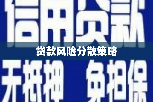 高陵贷款风险分散策略