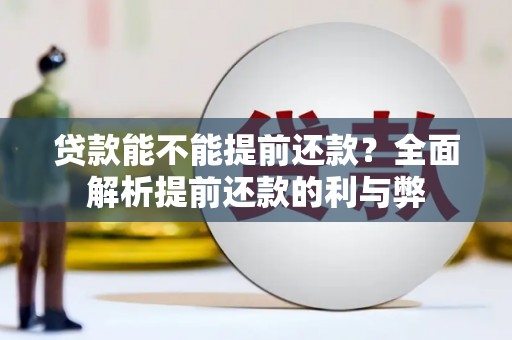高陵贷款能不能提前还款？全面解析提前还款的利与弊