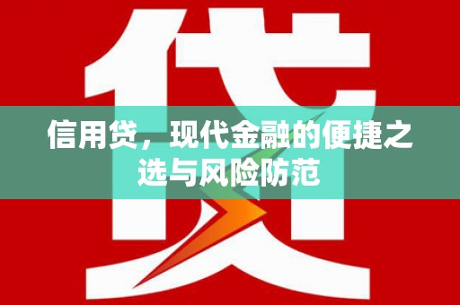 高陵信用贷，现代金融的便捷之选与风险防范
