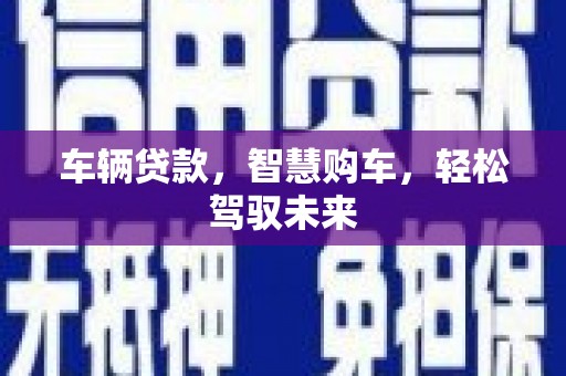 高陵车辆贷款，智慧购车，轻松驾驭未来