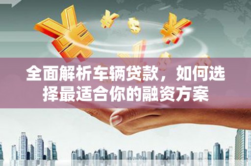 高陵全面解析车辆贷款，如何选择最适合你的融资方案