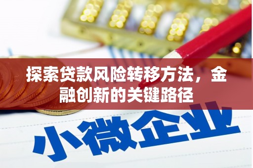 高陵探索贷款风险转移方法，金融创新的关键路径
